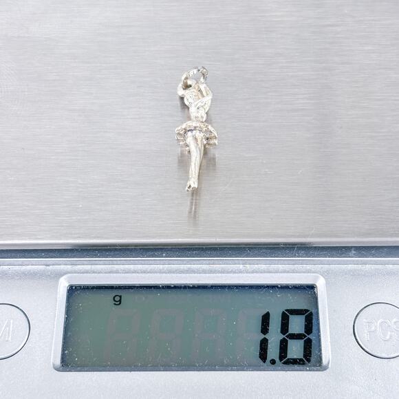 Vintage Beau Sterling Silver 925 Ballerina Ballet Charm Pendant - Picture 6 of 7